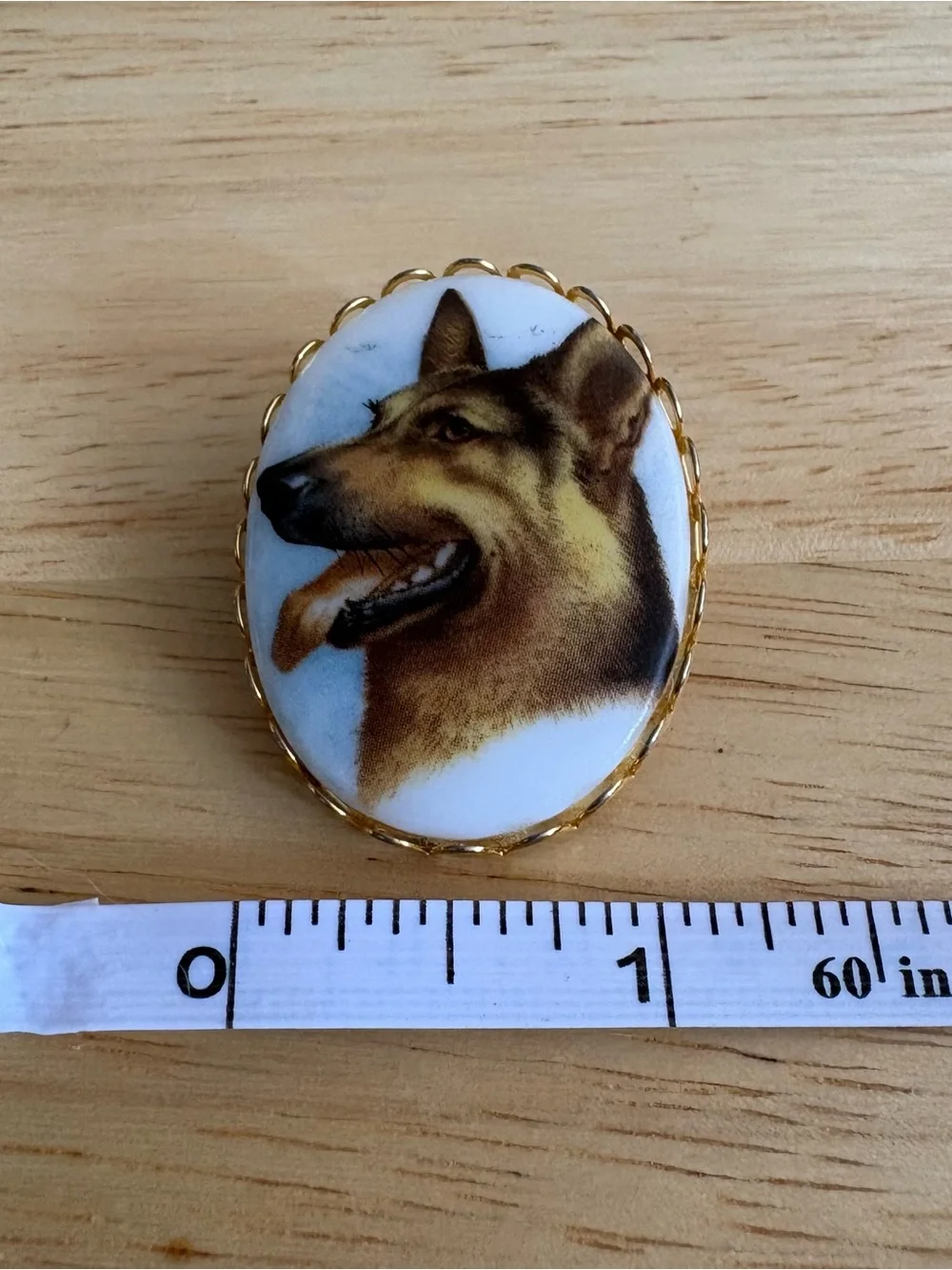 Vintage German Shepherd Brooch